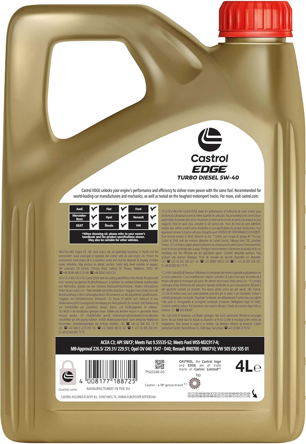 Castrol EDGE Turbo Diesel 5W40 5LT