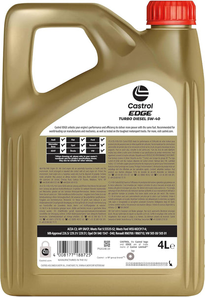 Castrol EDGE Turbo Diesel 5W40 5LT
