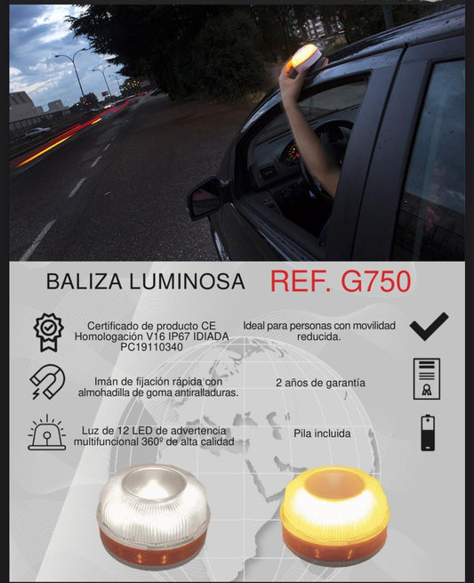 LUZ EMERGENCIA V16 HOMOLOGADA