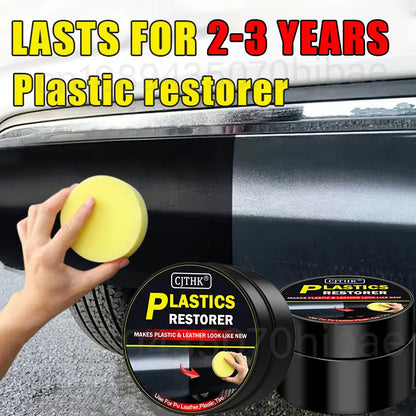 Restaurador de plástico para automóviles, devolviéndole el brillo negro, productos de limpieza para automóviles, restaurador de cuero y plástico, pulido y reparador de automóviles, renovador de revestimientos.