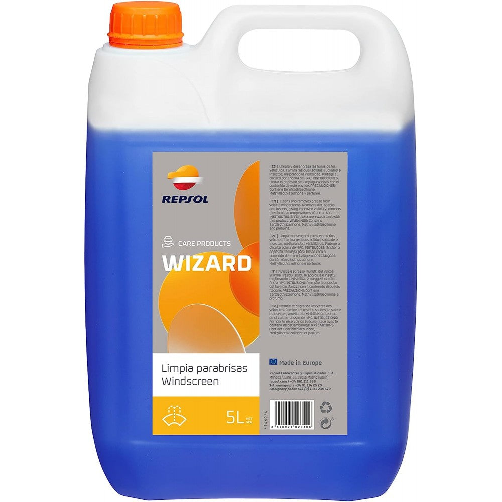 Repsol Wizard Limpia Parabrisas Para Coche 5L