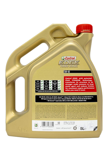 Castrol EDGE Turbo Diesel 5W40 5LT